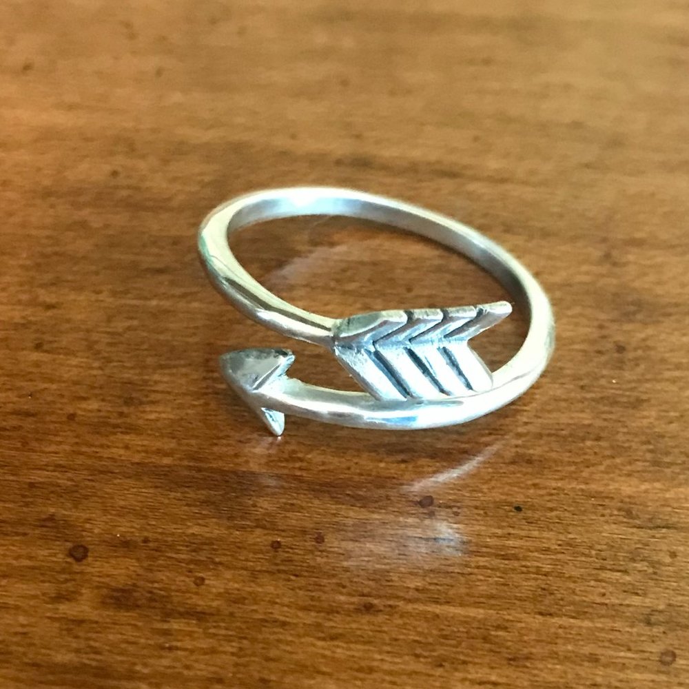 LAST ONE! Adjustable bow and arrow wrap ring